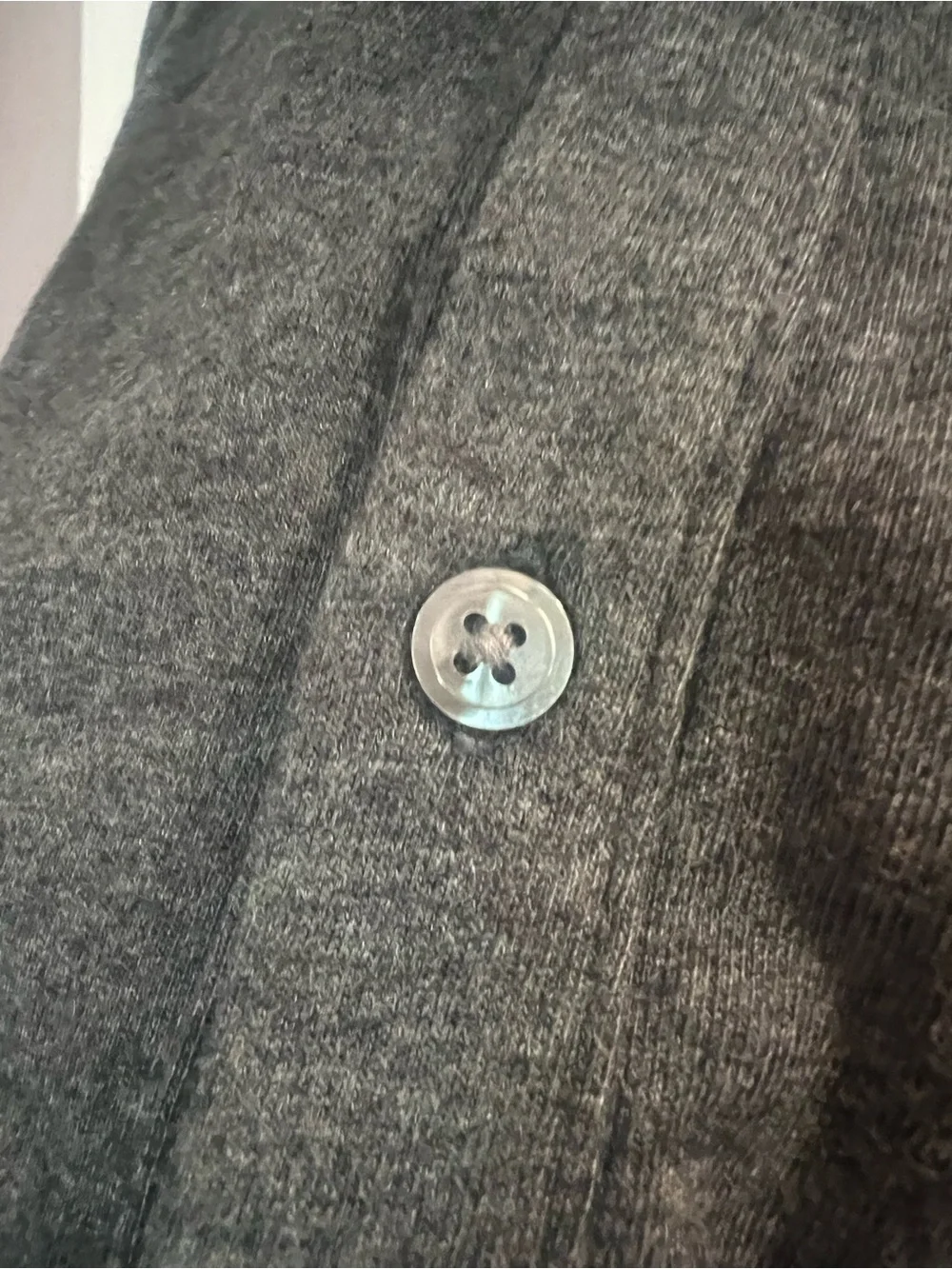 🍂Banana Republic Men's Long Sleeve Gray Knit Button-Up Shirt Sz L🍂